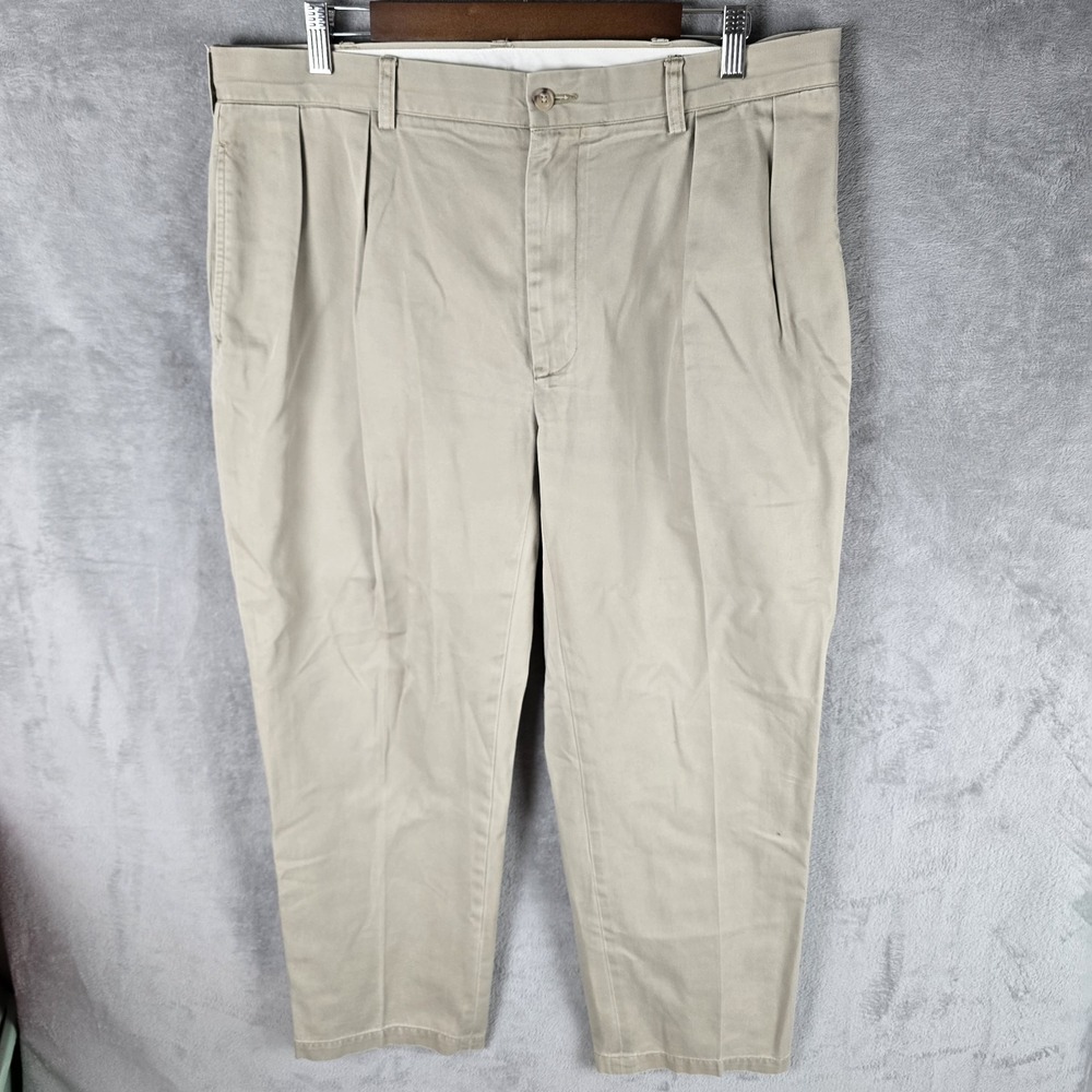 Polo Ralph Lauren Classic Fit Pleated Chinos Mens 36x30 Khaki Tan Cotton Pants